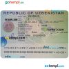 Uzbekistani entry visa PSD example, fully editable