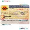 VIETNAM entry visa PSD example, fully editable