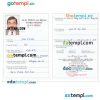 VIETNAM work permit PSD example, with fonts