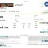 Verma Travels bus e-ticket, Word and PDF download template, 3 pages