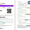 Wonderfly Tour e-ticket, Word and PDF download template, 3 pages