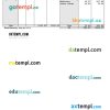 Zzamong company pay stub example in PDF and Word format