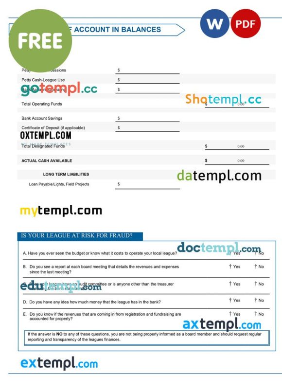 bank statement of account, .doc and .pdf format, fully editable