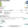 bank statement of account template, Word and PDF format, completely editable