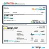Employee paycheck, paycheck stub and bank deposit slip Word and PDF example