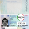 Dutch passport example in PSD format, fully editable, with all fonts (2014 - present)